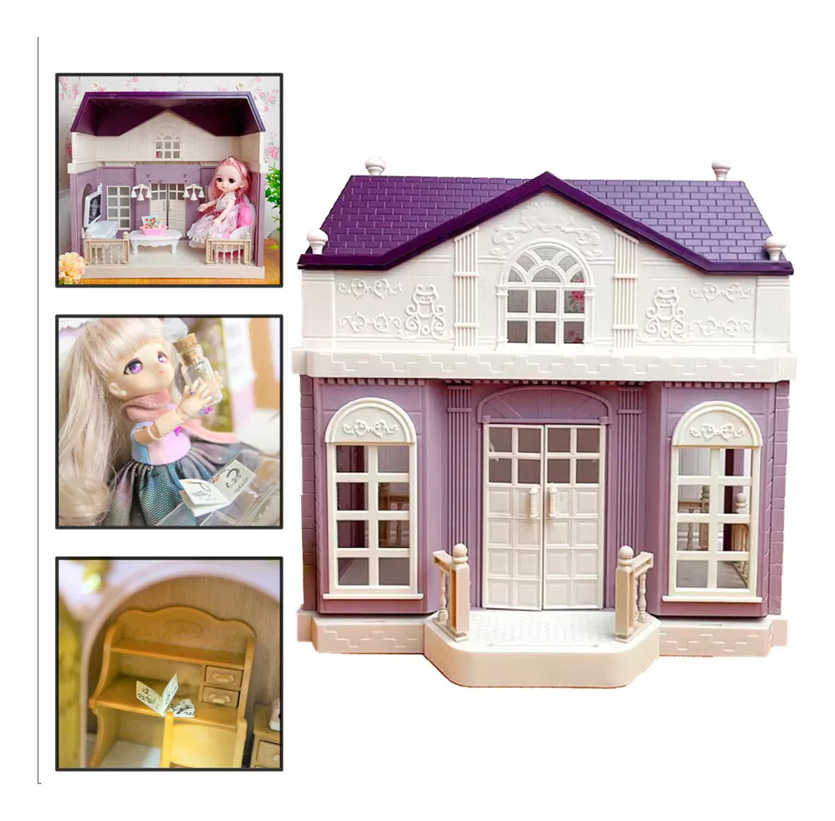 CASA DE MUÑECA MUSICA CON LUCES DE PRINCESS VILLA - 1