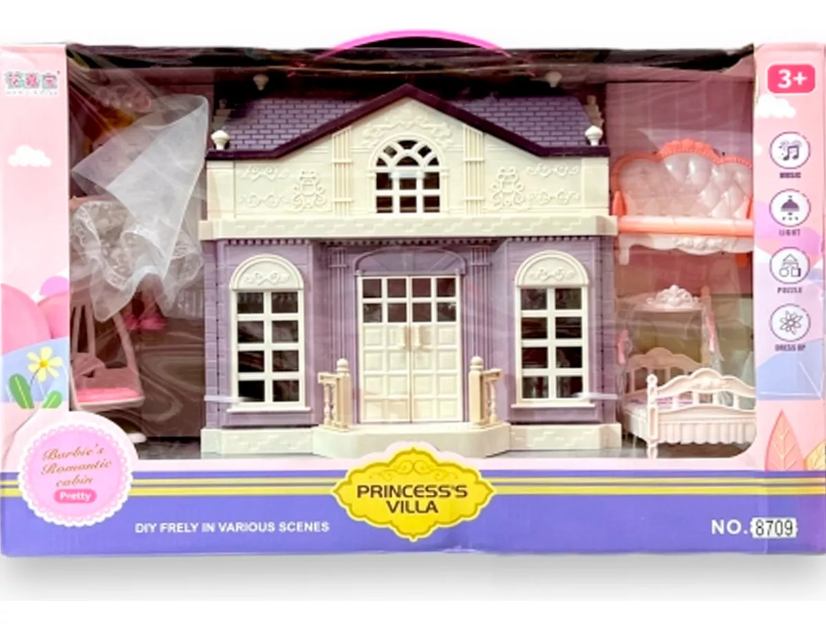 CASA DE MUÑECA MUSICA CON LUCES DE PRINCESS VILLA - 4