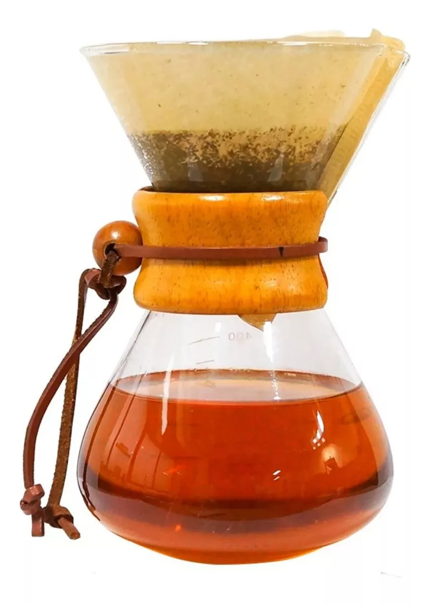 CAFETERA TIPO CHEMEX POUR OVER POR GOTEO 400ML PARA VERTER - 5