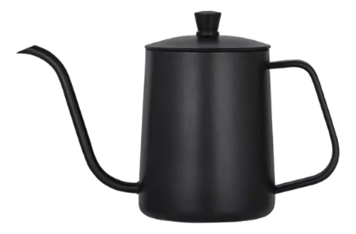 TETERA CUELLO CISNE NEGRA 400 ML CAFÉ TE DE ACERO INOXIDABLE - 1
