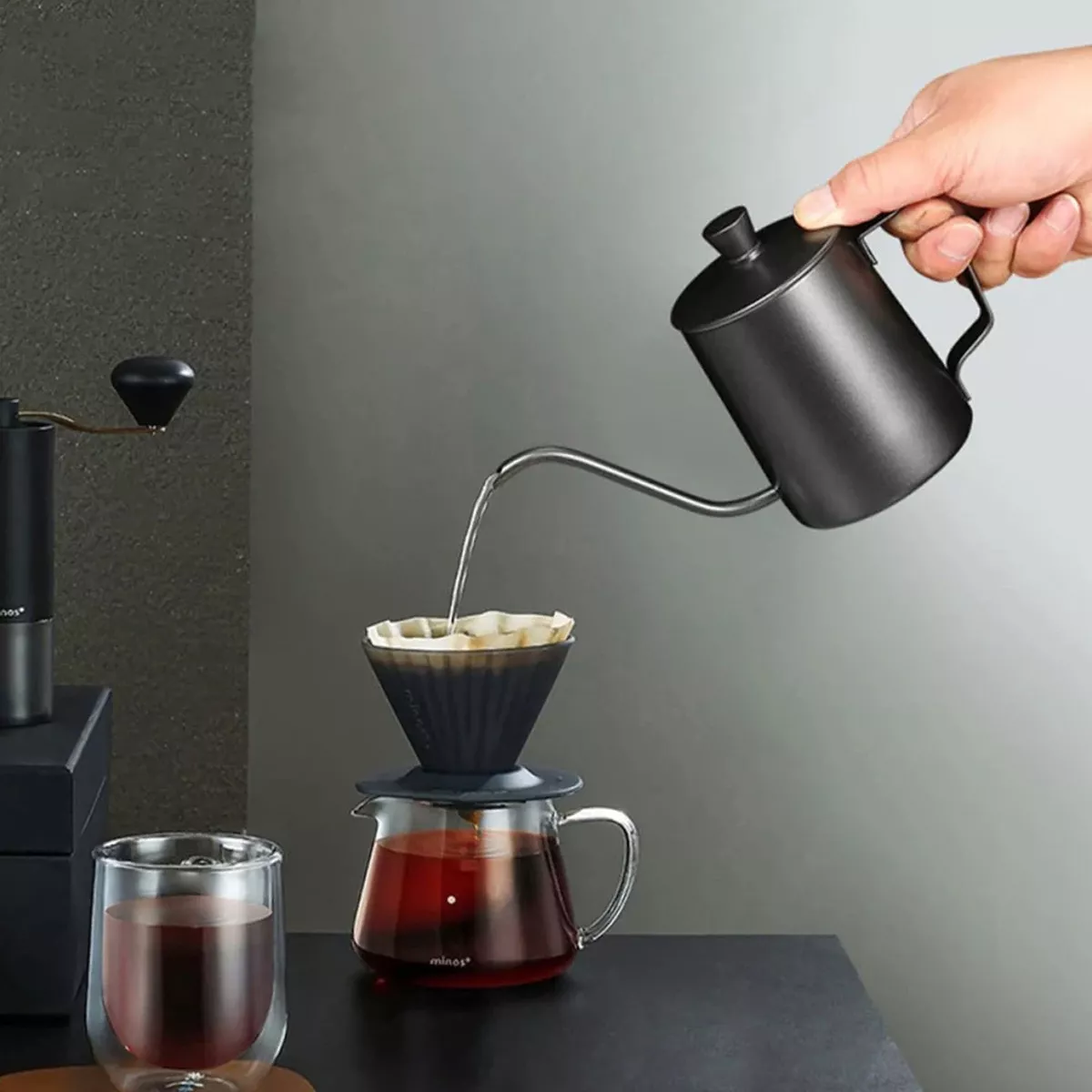 TETERA CUELLO CISNE NEGRA 400 ML CAFÉ TE DE ACERO INOXIDABLE - 3