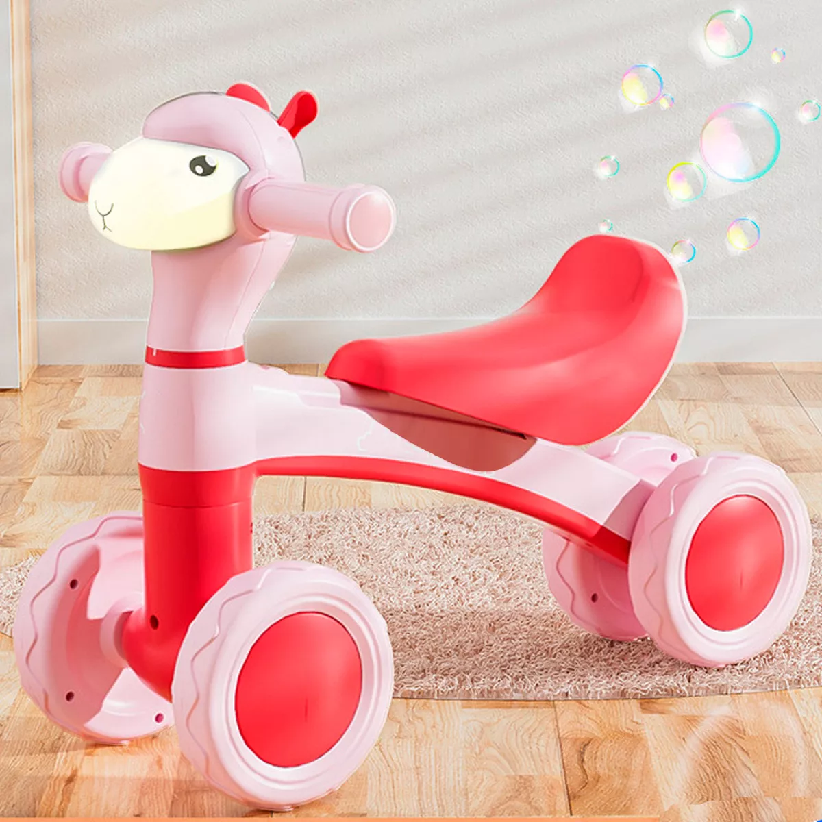 CORREPASILLO ANDADOR CAMINADORA EQUILIBRIO 4 RUEDAS INFANTIL COLOR ROSADO CLARO/ROSA - 2