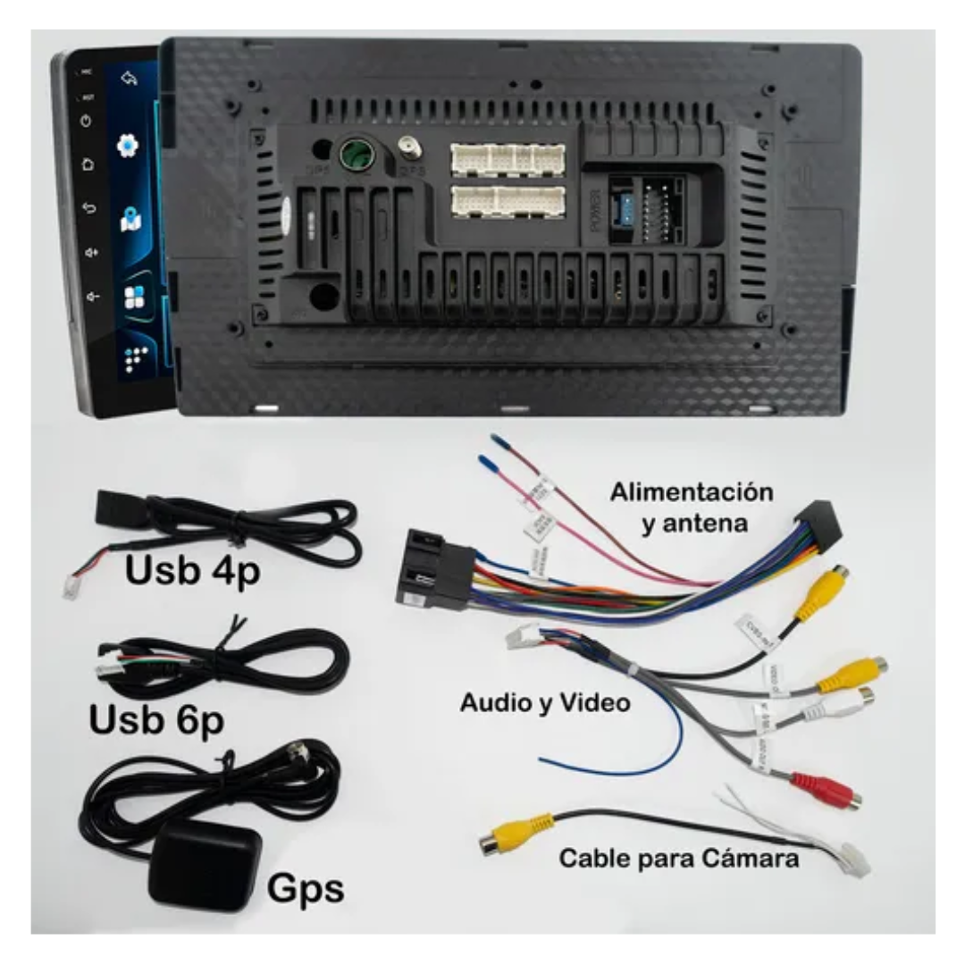 RADIO PANTALLA AUTO TACTIL 10.2 PULGADAS TV ANDROID 11.0 32GB GPS 2GB DE RAM WIFI DUAL BAND 2.4 Y 5G - 3