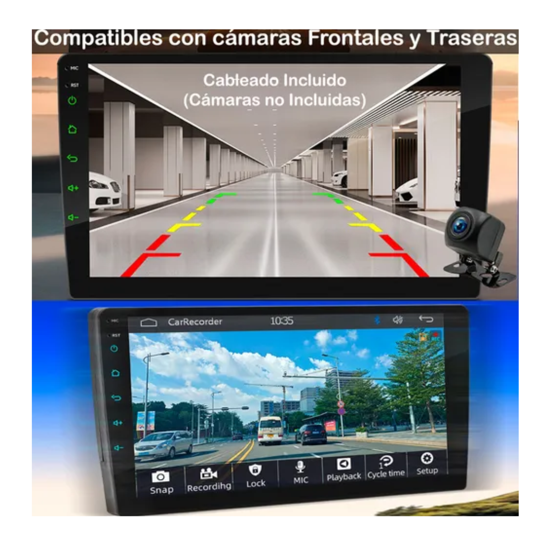 RADIO PANTALLA AUTO TACTIL 10.2 PULGADAS TV ANDROID 11.0 32GB GPS 2GB DE RAM WIFI DUAL BAND 2.4 Y 5G - 5