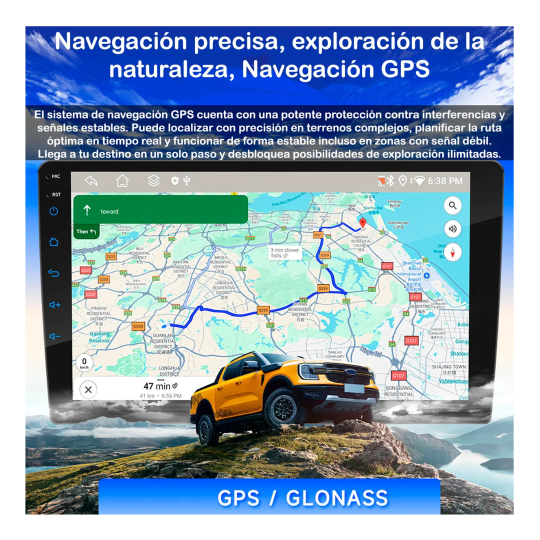 RADIO PANTALLA AUTO TACTIL 10.2 PULGADAS TV ANDROID 11.0 32GB GPS 2GB DE RAM WIFI DUAL BAND 2.4 Y 5G - 8