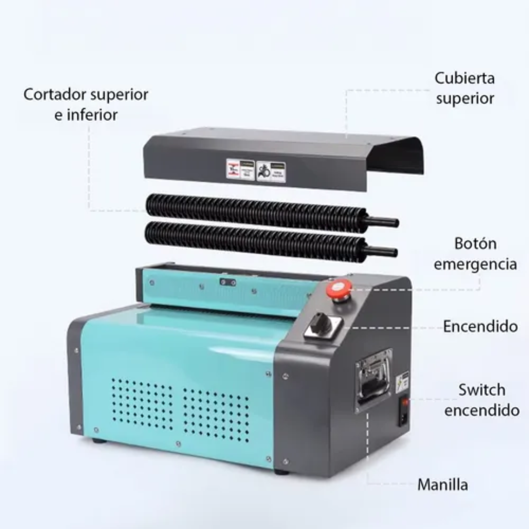 MÁQUINA TRITURADORA DE CARTÓN PARA RELLENO Y EMBALAJE 370W TURQUESA - 6