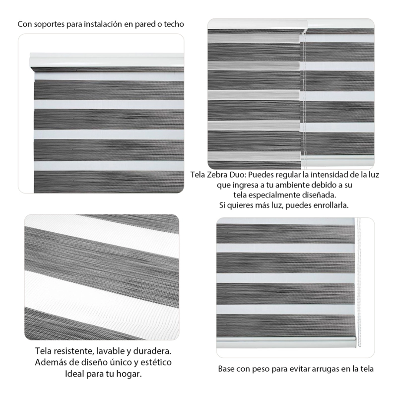 CORTINA ROLLER JASPEADA DUO ZEBRA DIA NOCHE 100X240CM - 7