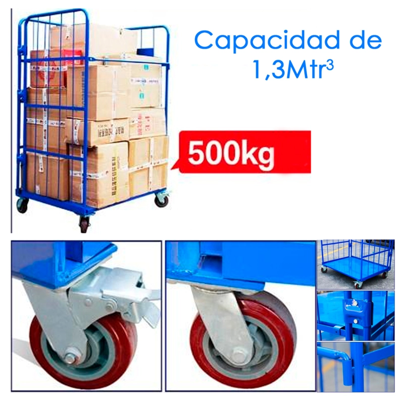 CARRO PICKING PARA BODEGA PLEGABLE ACERO 500KG - 7