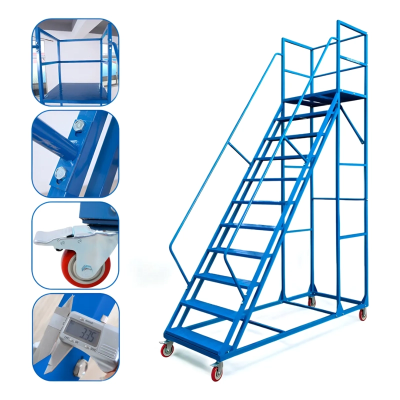 ESCALERA INDUSTRIAL HARDPRO TIPO AVION 10 PELDAÑOS 550KG - 1
