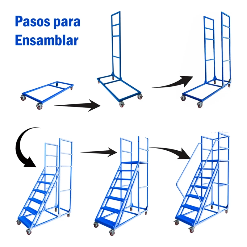 ESCALERA INDUSTRIAL HARDPRO TIPO AVION 10 PELDAÑOS 550KG - 6