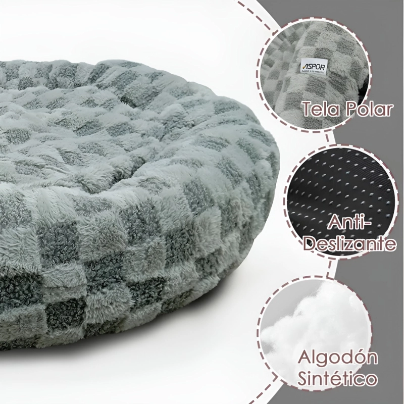 CAMA PERRO PREMIUM POLAR LAVABLE ANTIDESLIZANTE 70CM - 5