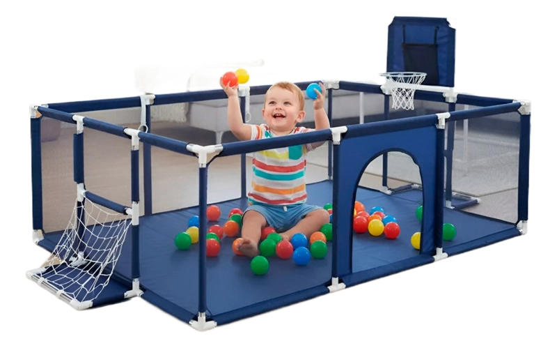 CORRAL BEBE INFANTIL 3EN1 JUEGO MALLA TELA OXFORD 180X120CM VARIOS COLORES - 1