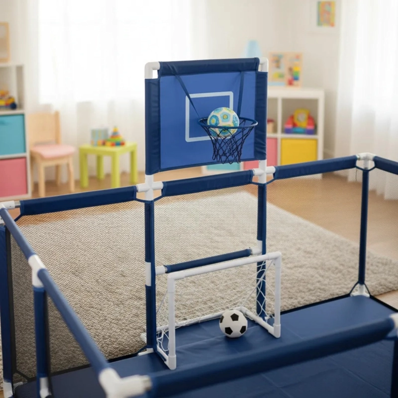 CORRAL BEBE INFANTIL 3EN1 JUEGO MALLA TELA OXFORD 180X120CM VARIOS COLORES - 6