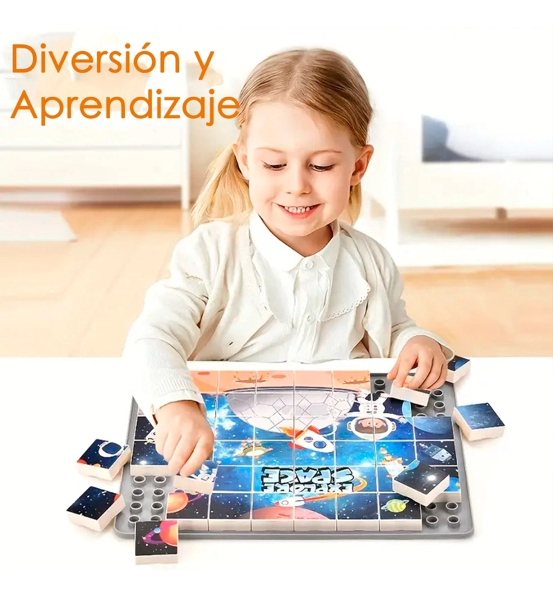 MESA Y SILLA DIDACTICA 6 EN 1 PUZZLE PIZARRA DIBUJOS 160PCS - 5