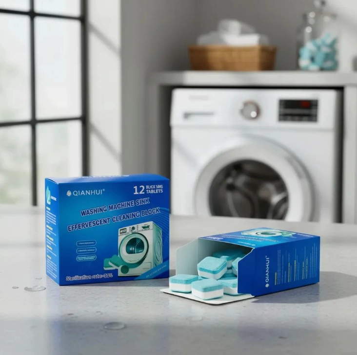 GENÉRICO PASTILLAS EFERVESCENTE PARA LIMPIAR LAVADORA 12 UNIDADES