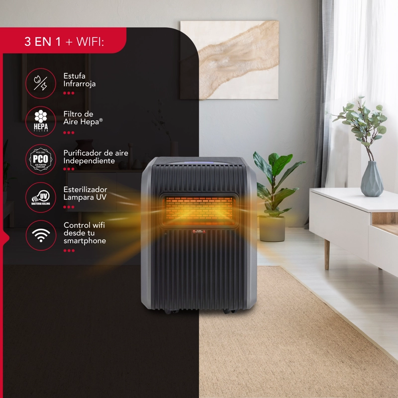 ESTUFA INFRARROJA 3 EN 1 THOR 1500 WIFI | Hasta 60 m² - 2