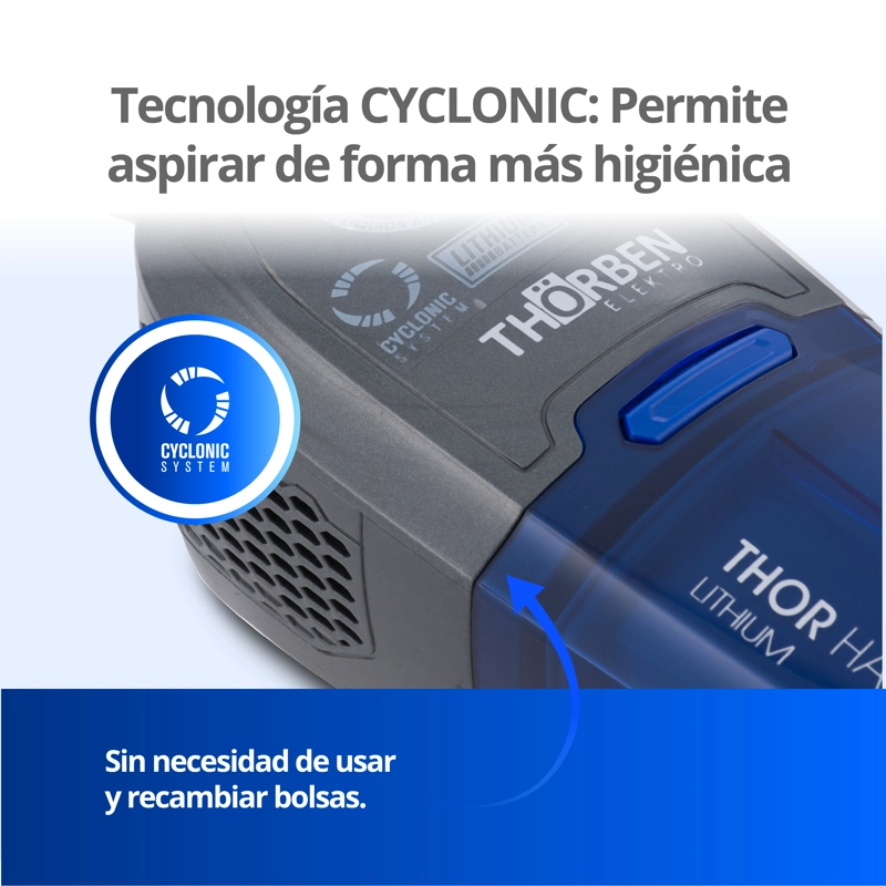 ASPIRADORA MANUAL INALAMBRICA THOR HANDY LITHIUM - 2