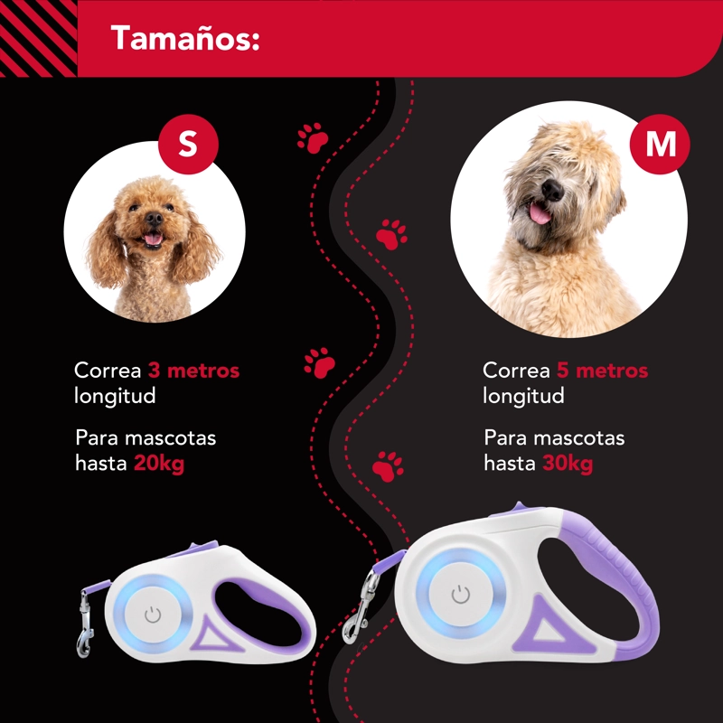 CORREA LUMINOSA THOR LIGHT LEASH M - 8