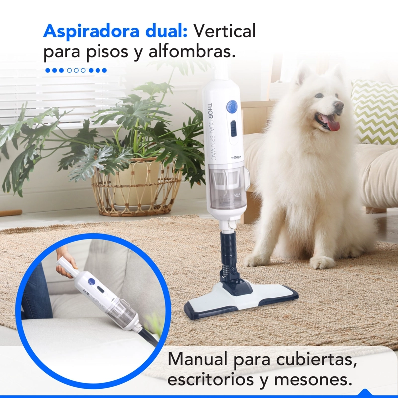 Pulidora y Aspiradora vertical/manual inalambrica Thor Dual Spin Vac - 6