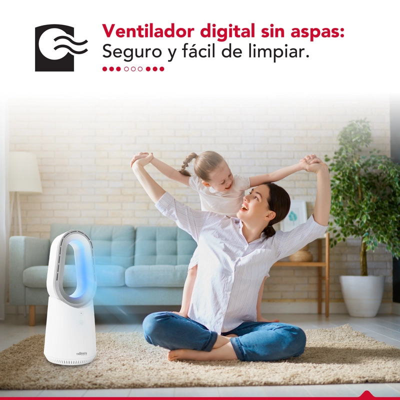 VENTILADOR THORBEN & CALEFACTOR SIN ASPAS THOR BLADELESS PRO - 3