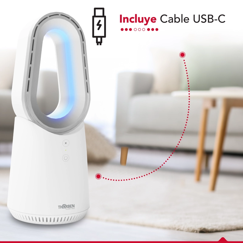 VENTILADOR THORBEN & CALEFACTOR SIN ASPAS THOR BLADELESS PRO - 4