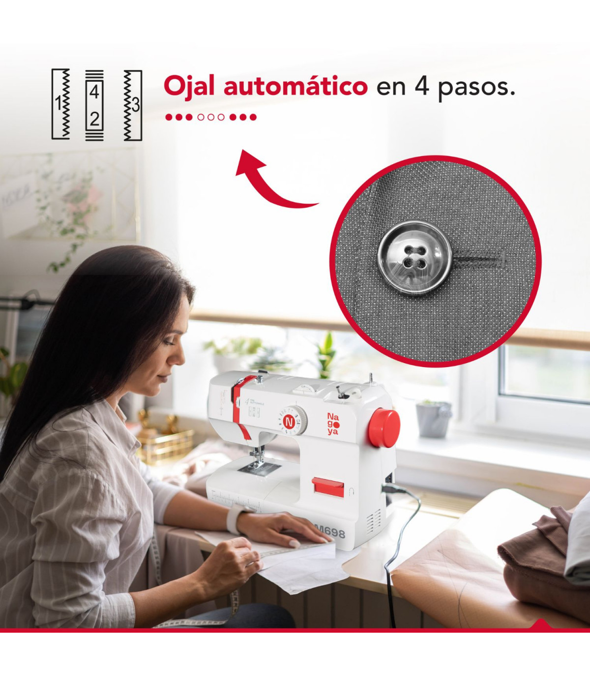 MAQUINA DE COSER NAGOYA 12 PUNTADAS SM 698 - 5