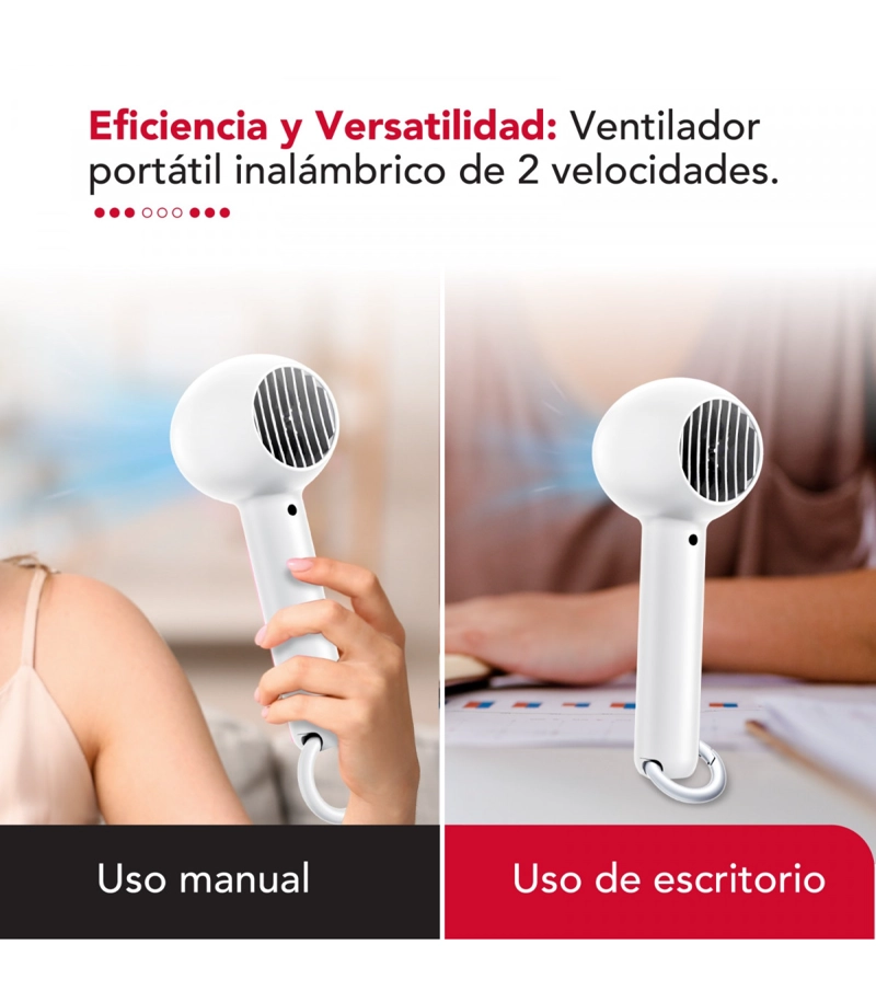 VENTILADOR PORTÁTIL THORBEN INALÁMBRICO USB THOR USB PERSONAL FAN WHITE - 8