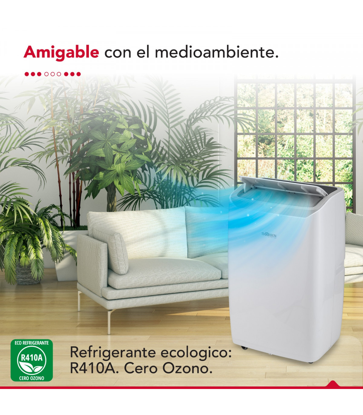 AIRE ACONDICIONADO PORTÁTIL PAC 3EN1 12000 BTU SOLO FRIO - 5