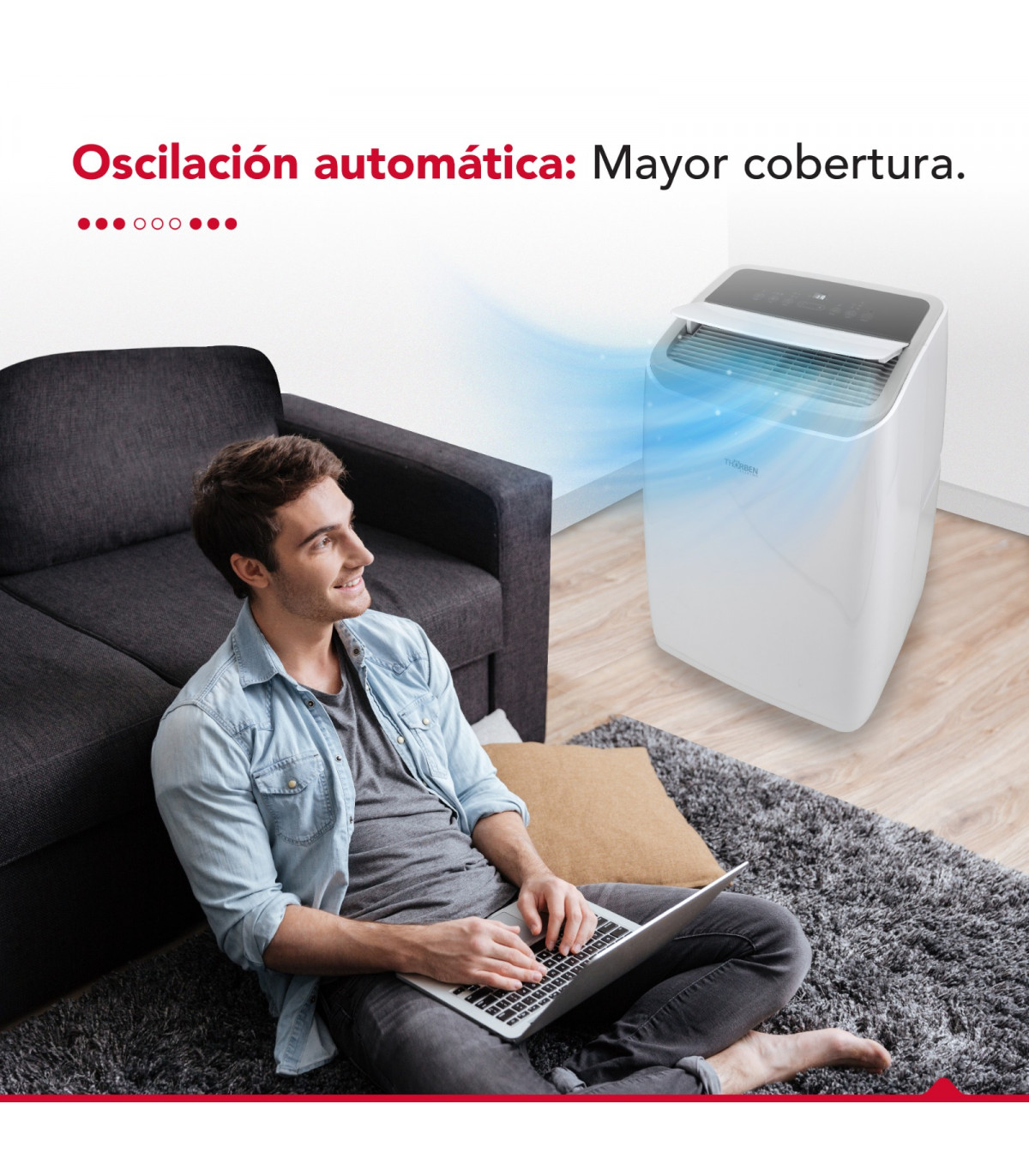 AIRE ACONDICIONADO PORTÁTIL PAC 3EN1 12000 BTU SOLO FRIO - 6