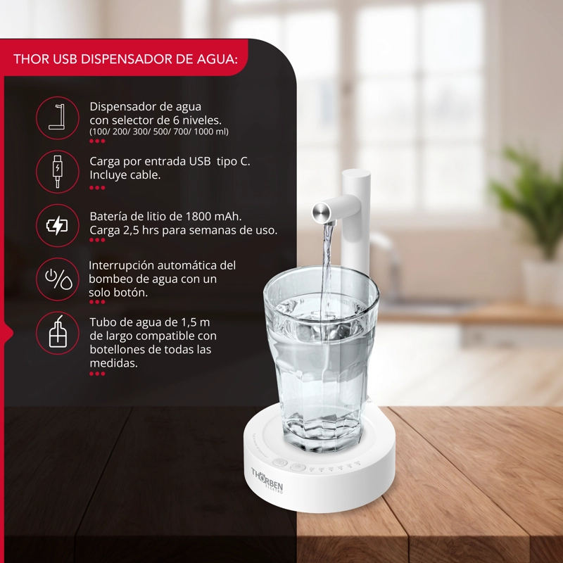 DISPENSADOR THORBEN AGUA USB WATER DISPENSER - 2
