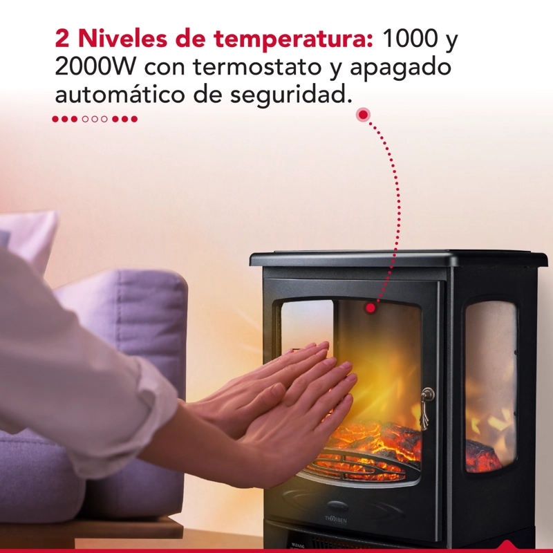 CHIMENEA ELE CTRICA THOR FIREPLACE 3D PLUS - 8