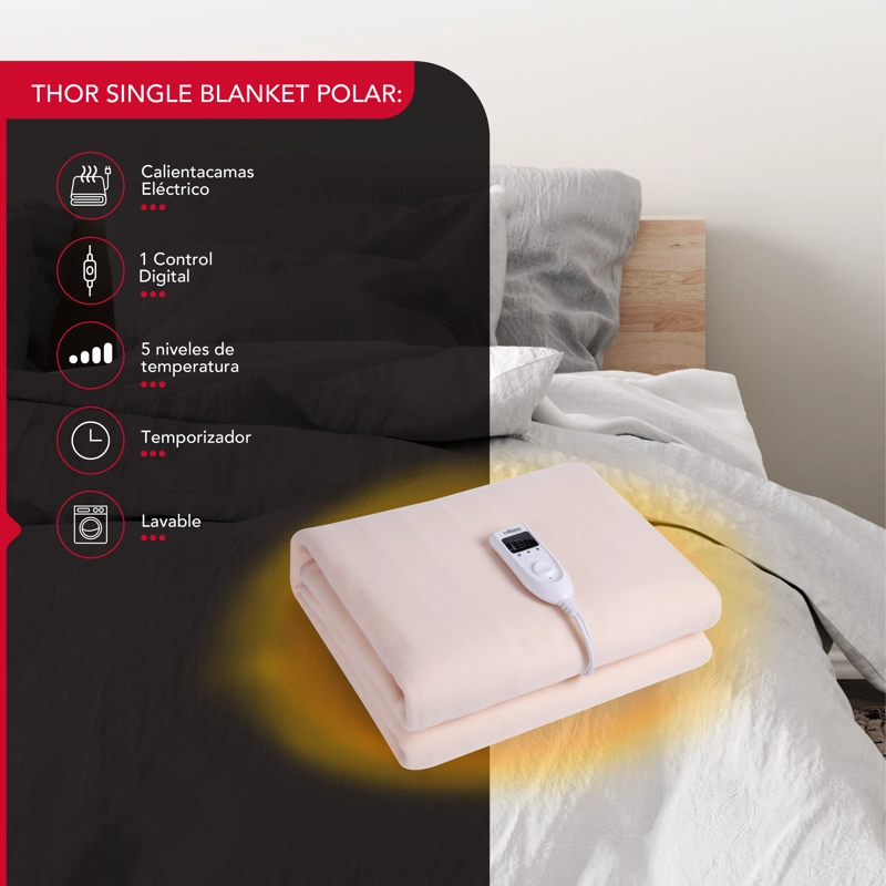 CALIENTACAMA 1 PLAZA THOR SINGLE BLANKET POLAR - 3