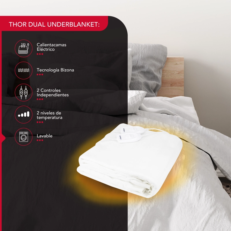 CALIENTACAMAS 2 PLAZAS THOR DUAL UNDERBLANKET - 2