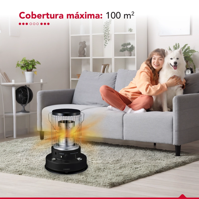 ESTUFA PARAFINA MECHA 7,2 LITROS 4.9KW THOR KW HEAT 4400 - 5