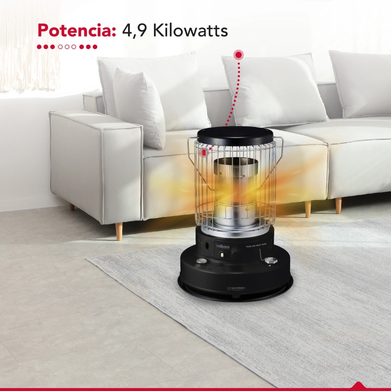 ESTUFA PARAFINA MECHA 7,2 LITROS 4.9KW THOR KW HEAT 4400 - 6