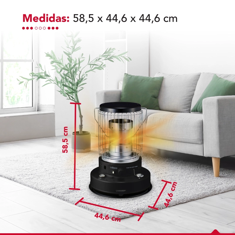 ESTUFA PARAFINA MECHA 7,2 LITROS 4.9KW THOR KW HEAT 4400 - 8