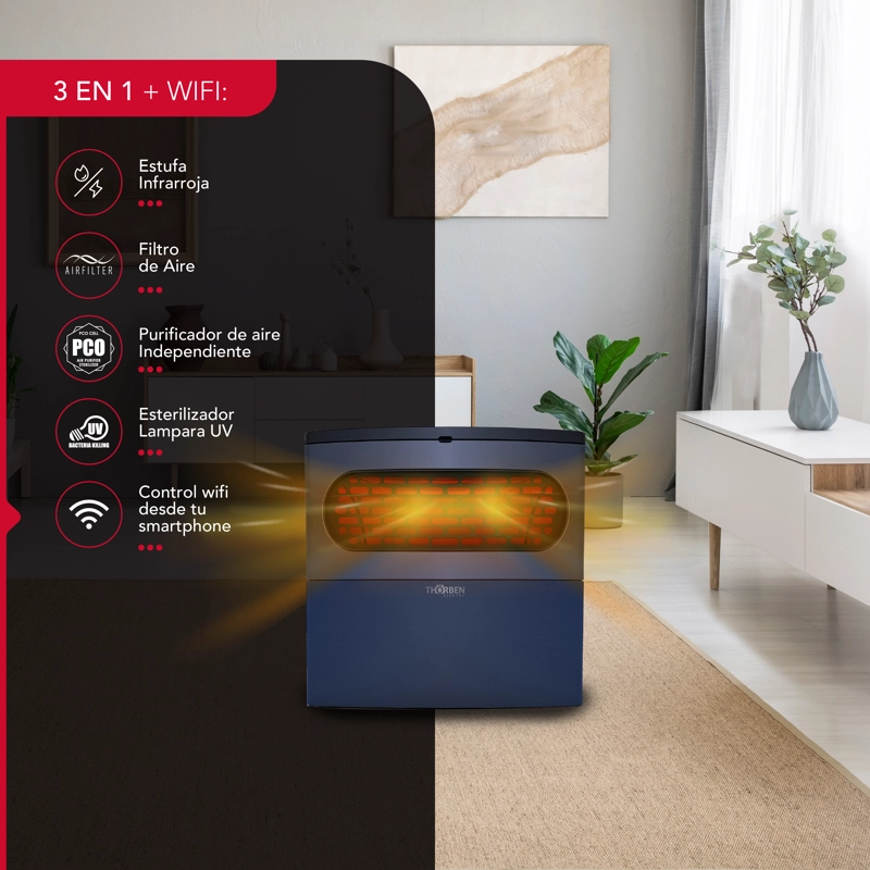 ESTUFA INFRARROJA 3 EN 1 THOR COMPACT WIFI - 2
