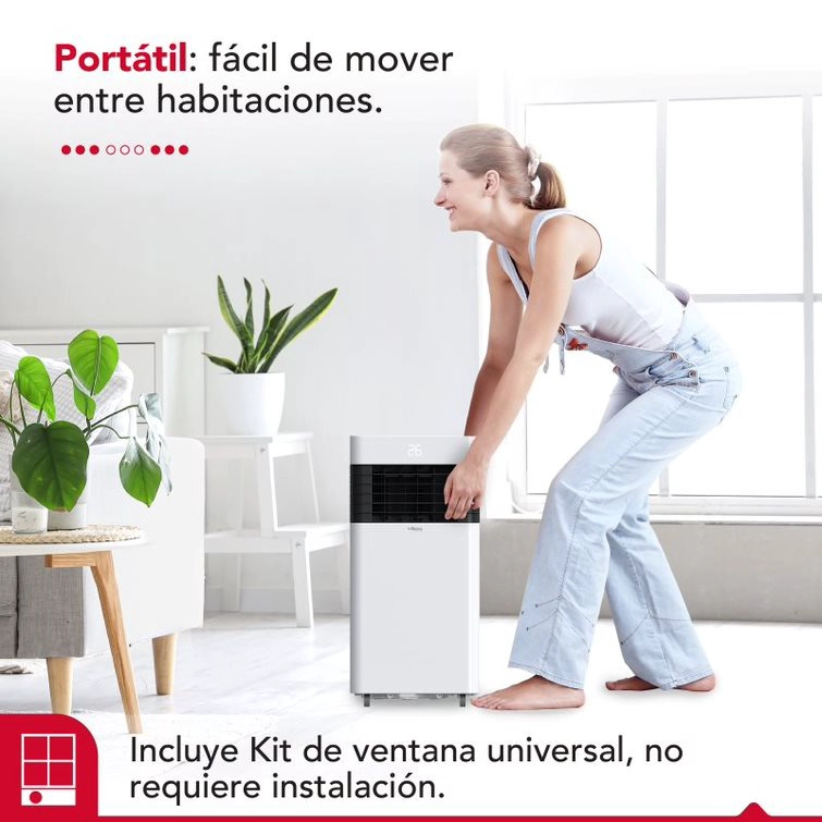 AIRE ACONDICIONADO PORTATIL FRIO THOR PAC 3EN1 8000 BTU - 3