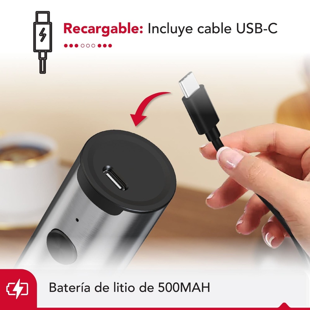 ESPUMADOR DE LECHE THOR USB DUAL MILK FROTHER - 6