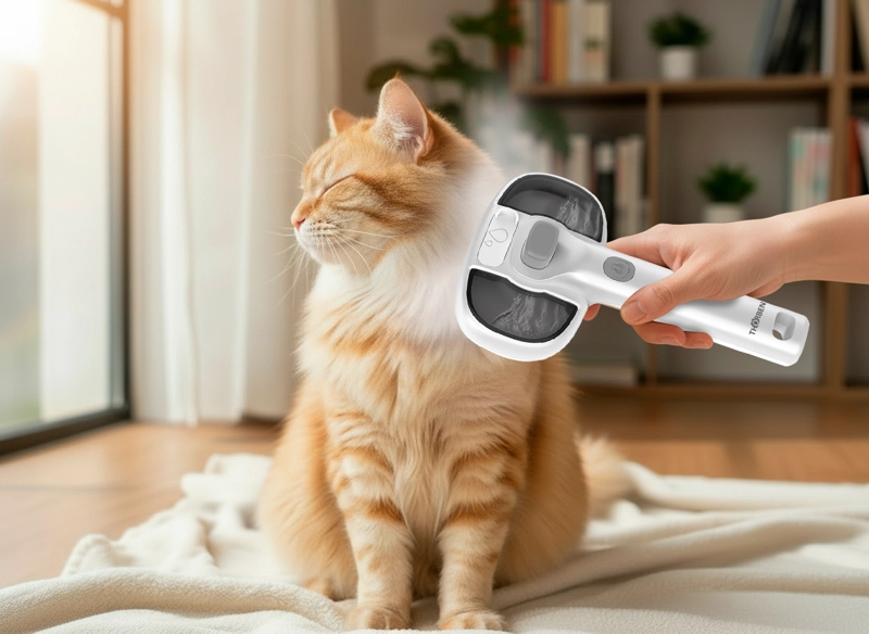 CEPILLO VAPORIZADOR PARA MASCOTAS THOR USB PET STEAM BRUSH - 5