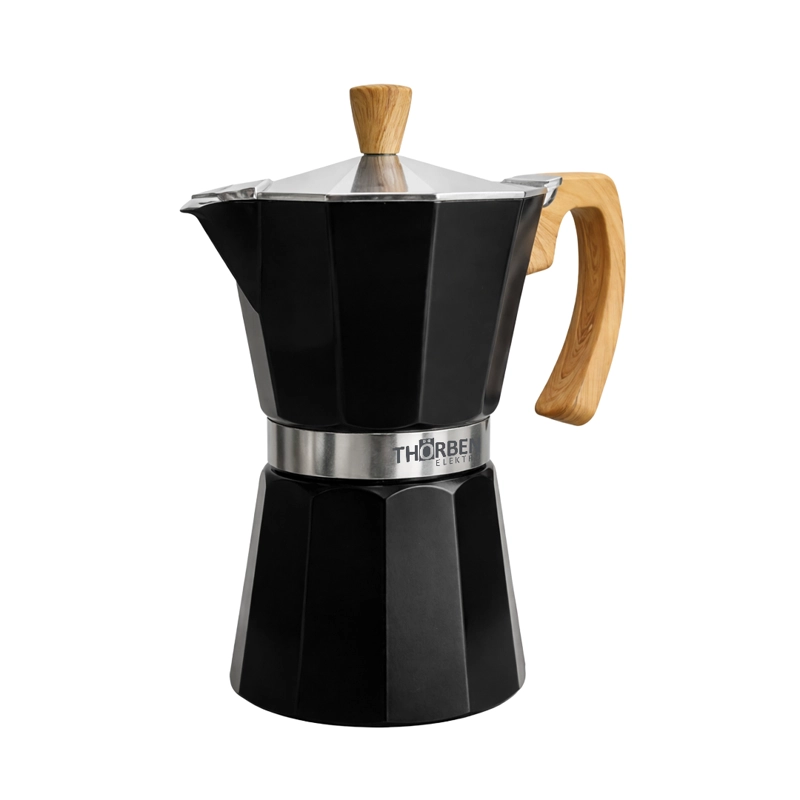 CAFETERA MOKA THOR MOKA MILANO DE 9 TAZAS NEGRO - 2