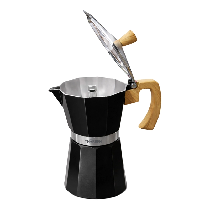 CAFETERA MOKA THOR MOKA MILANO DE 9 TAZAS NEGRO - 5