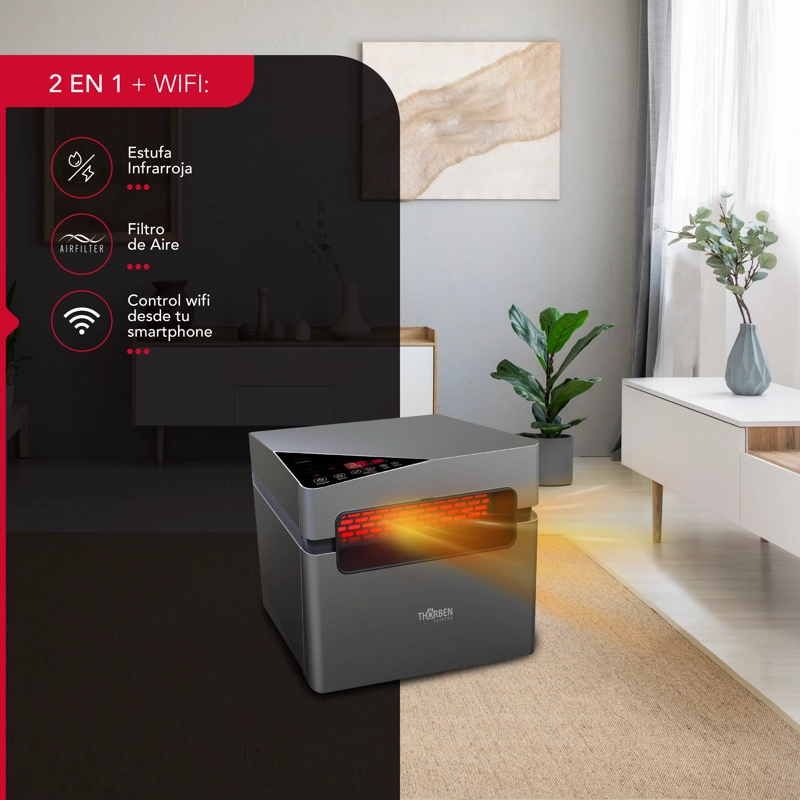 ESTUFA INFRARROJA 2 EN 1 THOR SILVER 1500 WIFI - 2