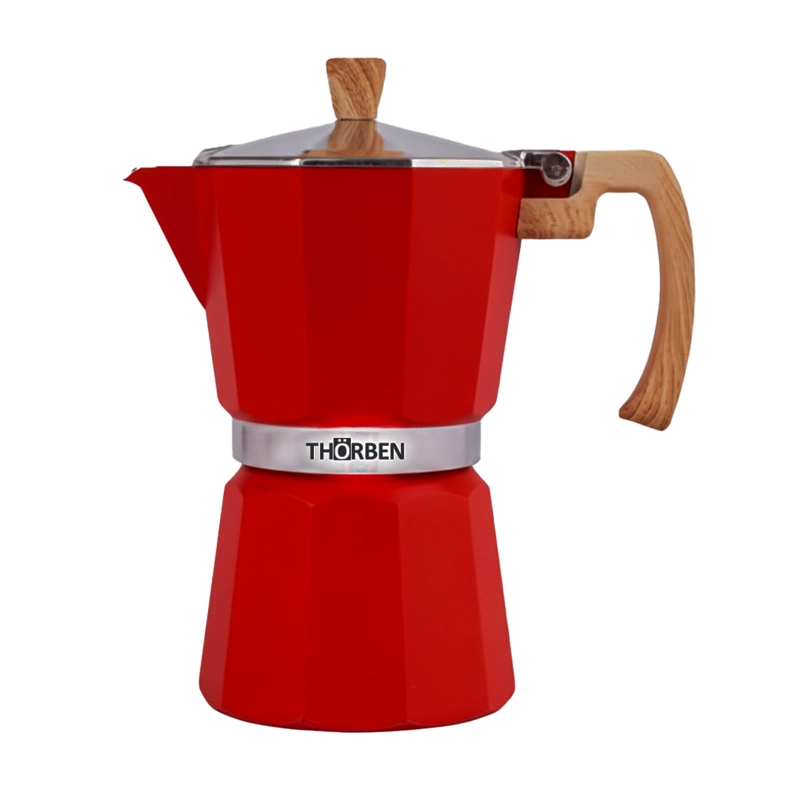 CAFETERA MOKA THOR MOKA MILANO DE 9 TAZAS ROJO - 1