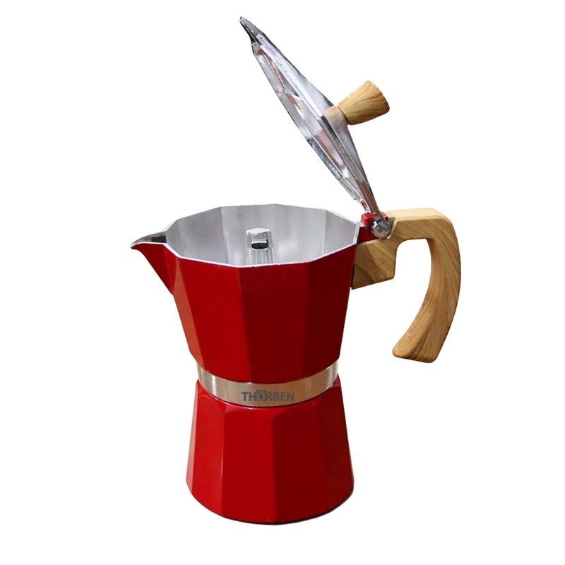 CAFETERA MOKA THOR MOKA MILANO DE 9 TAZAS ROJO - 5