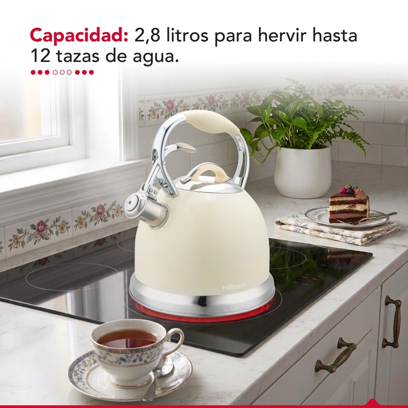 TETERA THOR TEA TIME PLUS 2.8L ACERO INOXIDABLE SILBADORA - 4