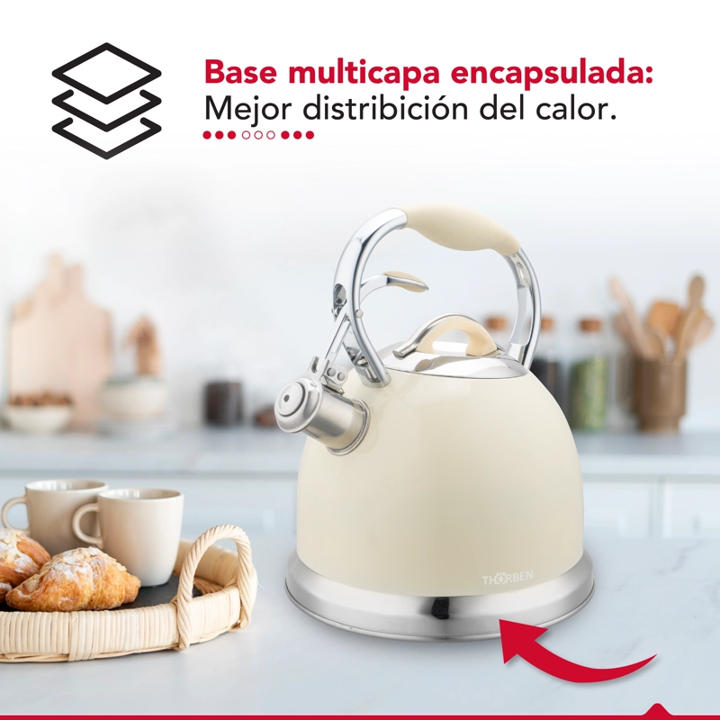 TETERA THOR TEA TIME PLUS 2.8L ACERO INOXIDABLE SILBADORA - 5