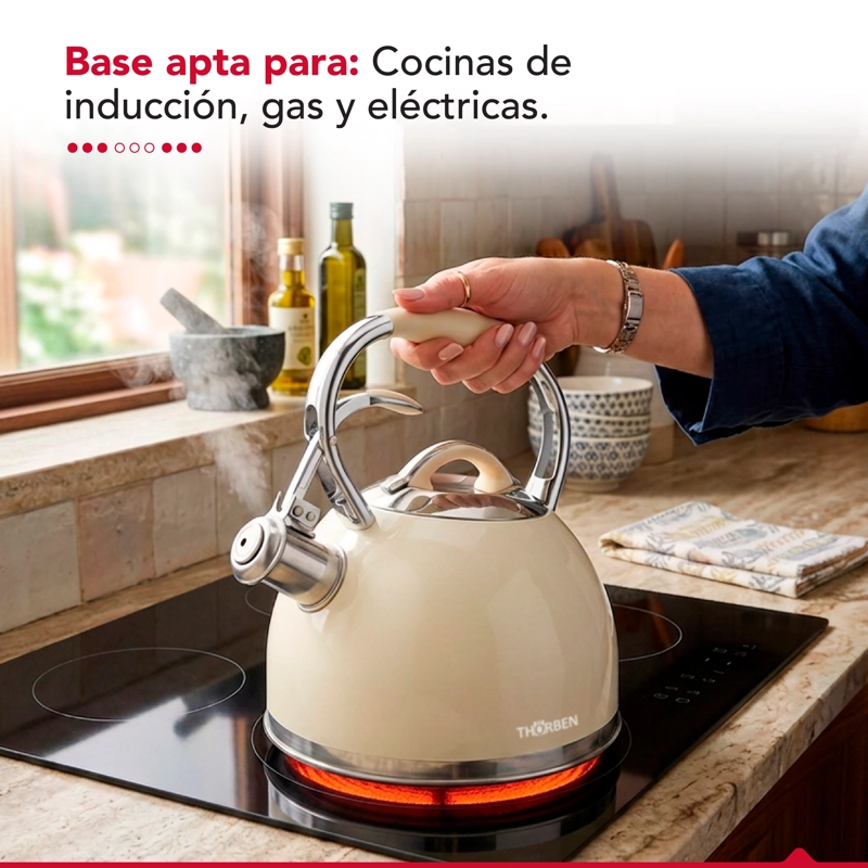TETERA THOR TEA TIME PLUS 2.8L ACERO INOXIDABLE SILBADORA - 6
