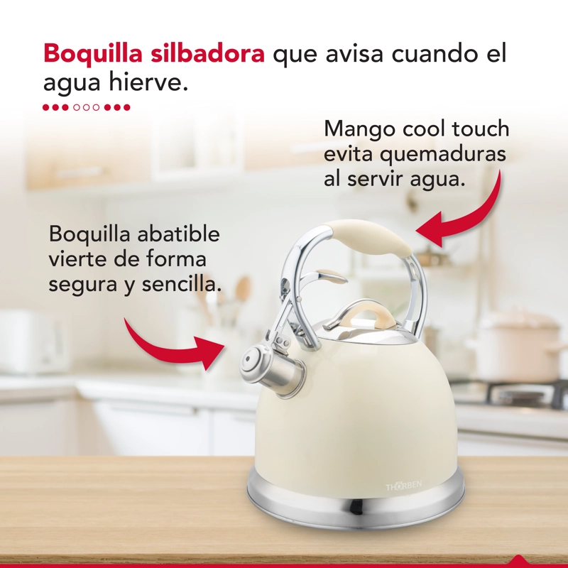 TETERA THOR TEA TIME PLUS 2.8L ACERO INOXIDABLE SILBADORA - 8