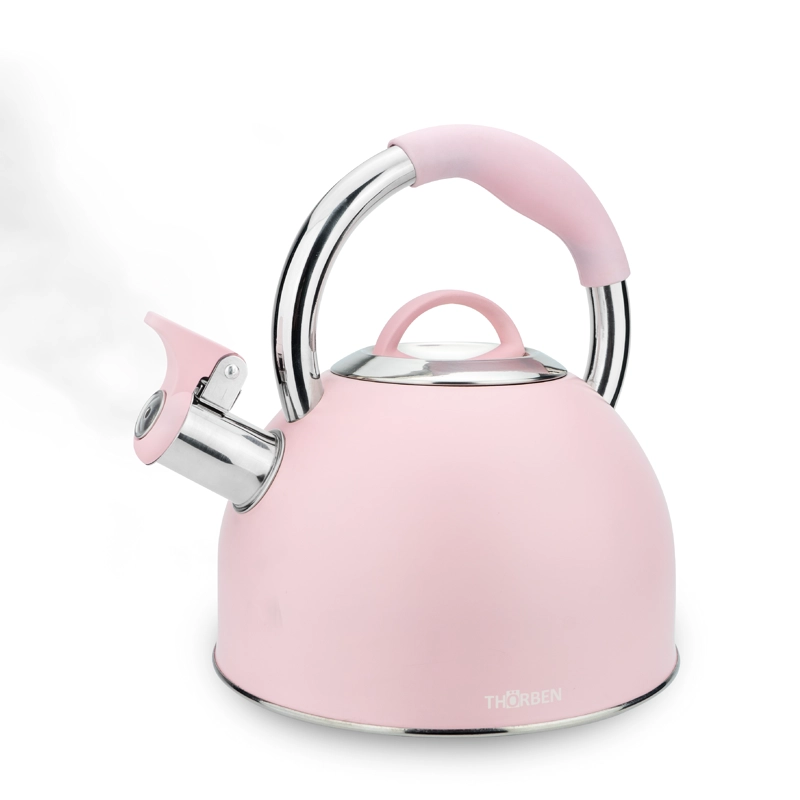 TETERA THOR TEA TIME ROSA 2.5L ACERO INOXIDABLE SILBADORA - 2